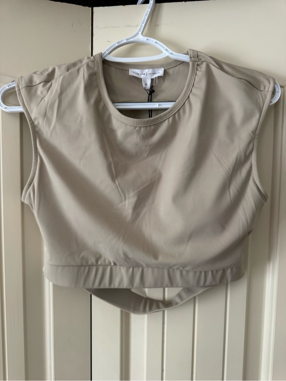 GREY LAB Strappy Back Crop Top - Khaki